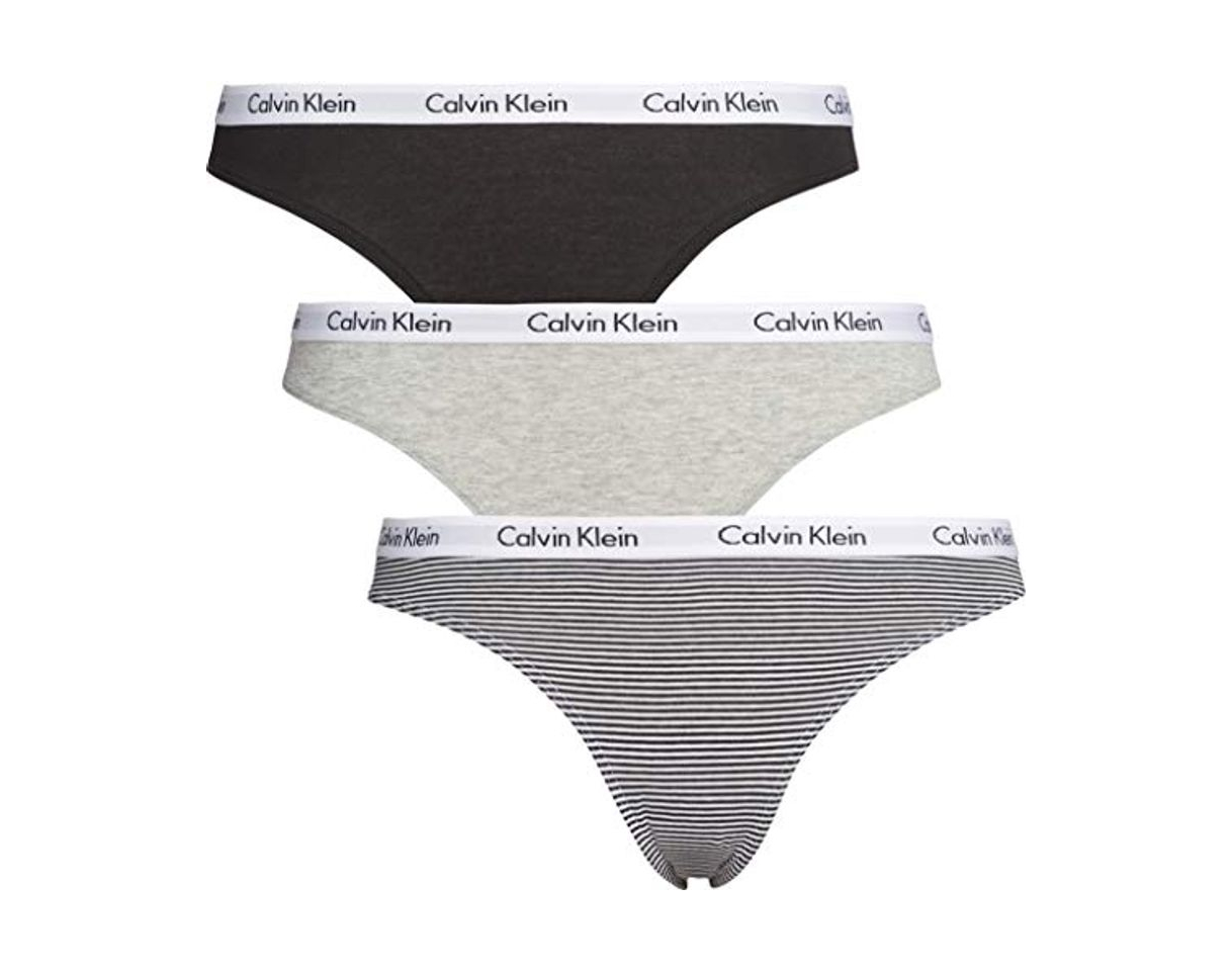 Fashion Calvin Klein 3pk Braguita de Bikini, Negro