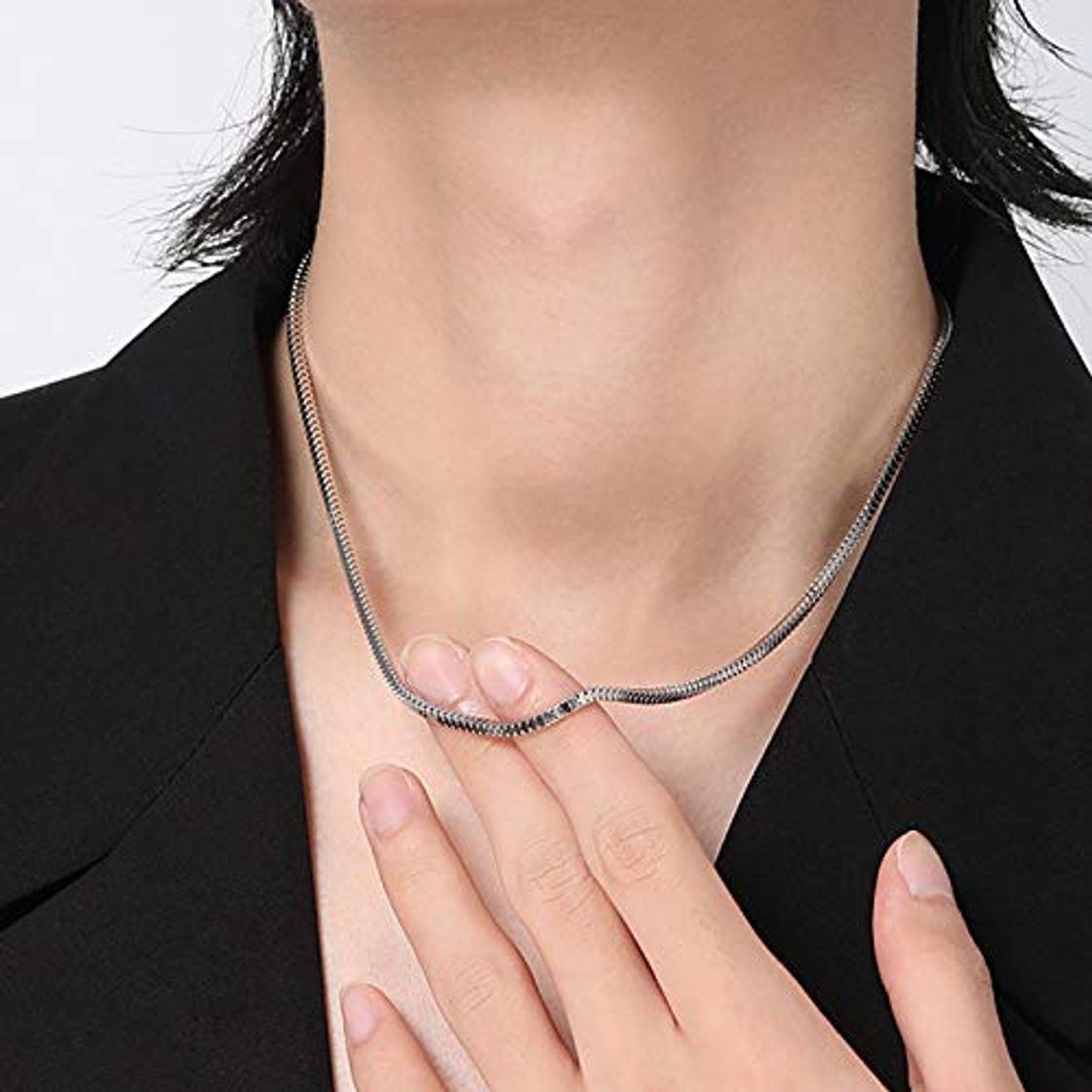 Moda XIRENZHANG Collar de Plata esterlina Masculino Dominio Sin Colgante Silver Masculino Moda