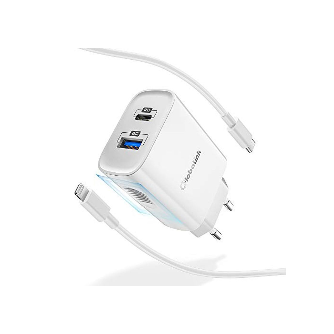 Productos GlobaLink 20W Cargador Rapido iPhone USB C