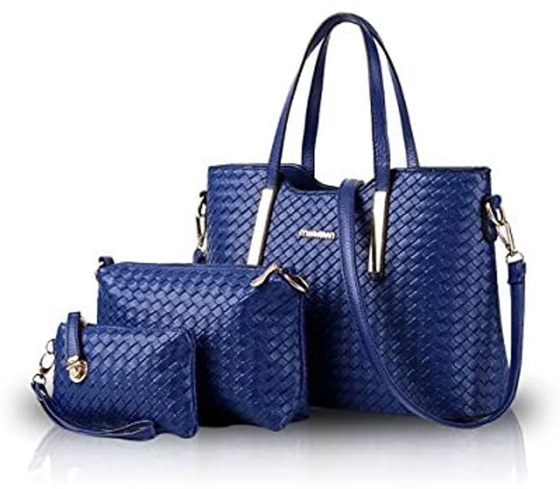 Social NICOLE&DORIS Bolsos de Mano para Mujer Bolsos 3 Piezas Bolsa Bolsos de Hombro para Damas Totes Bolsos Bandolera Crossbody Vino Tinto