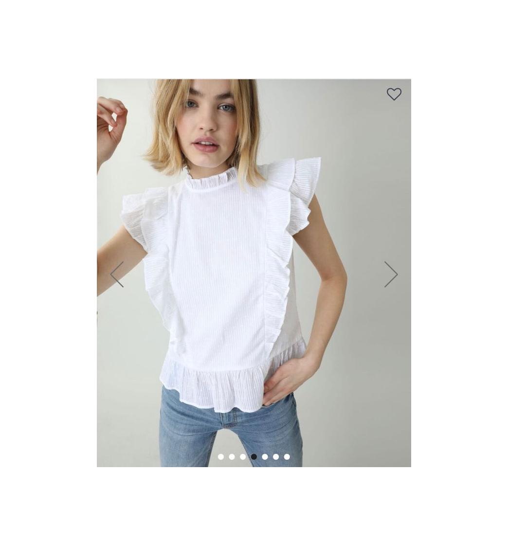 Fashion BLUSA PLUMETIS CON VOLANTES