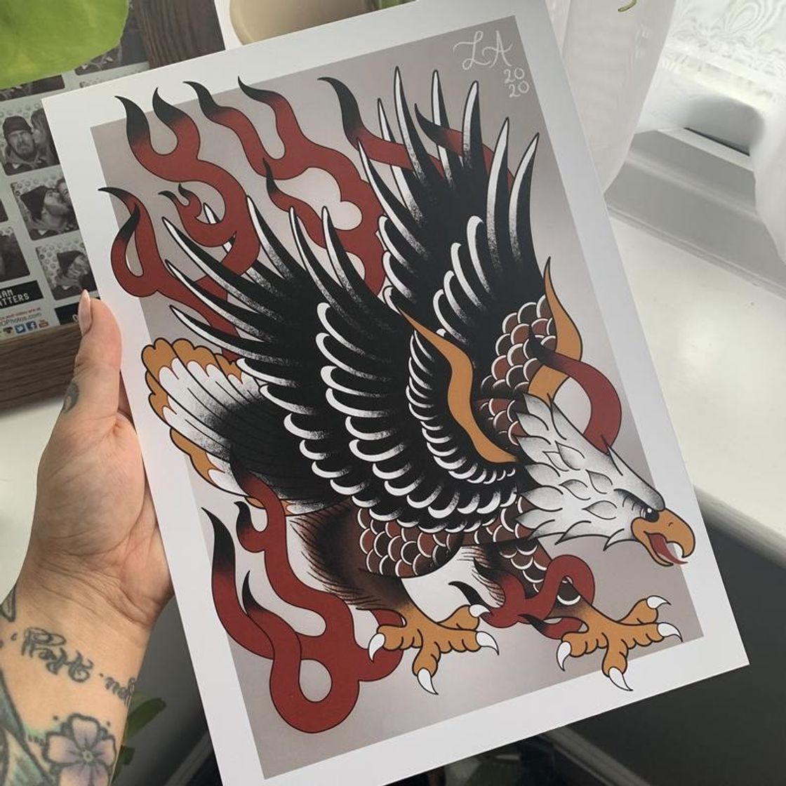 Moda Traditional Tattoo Eagle Flash 