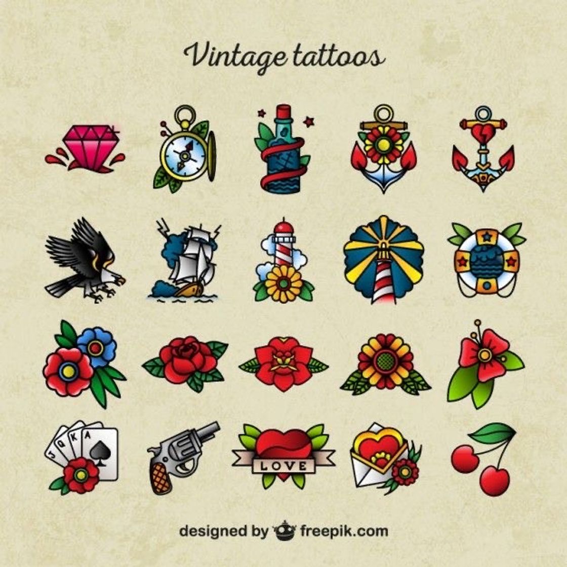 Fashion Vintage tattoo flashs 💉