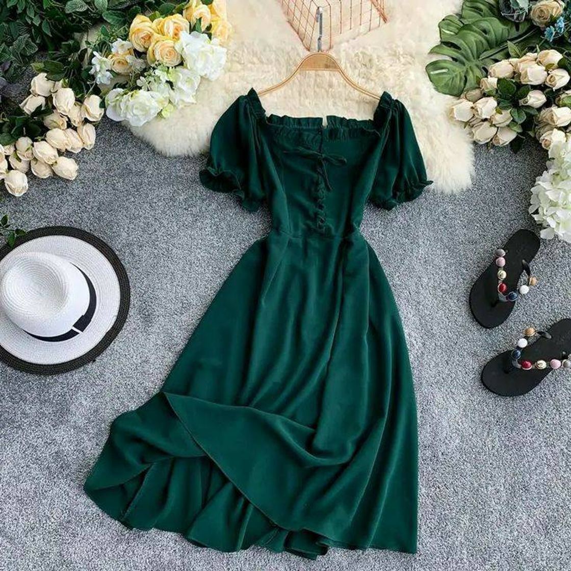 Moda Vestido verde 