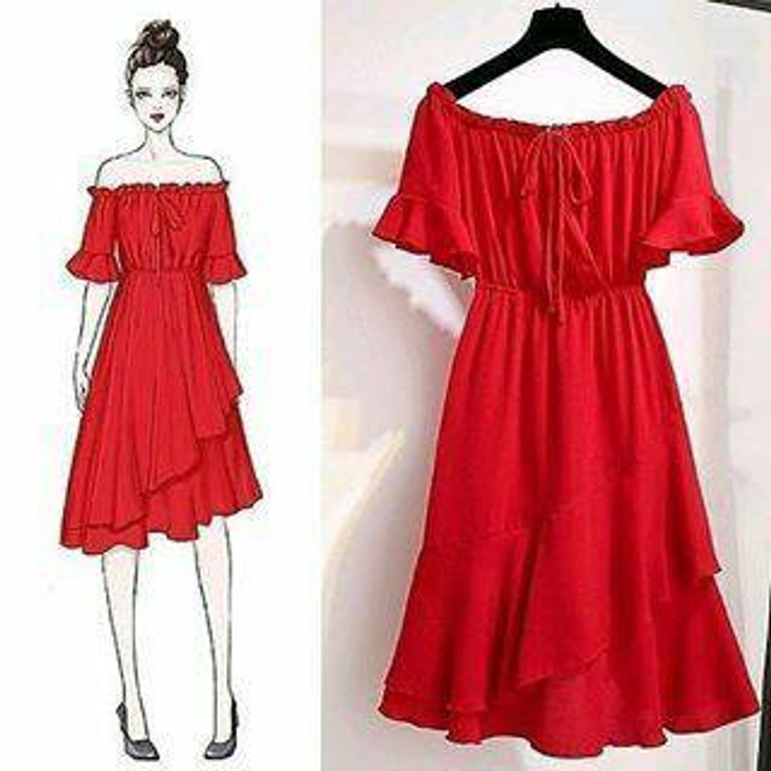 Moda Vestido vermelho 