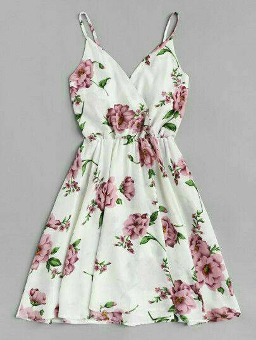 Moda Vestido Branco com flores 