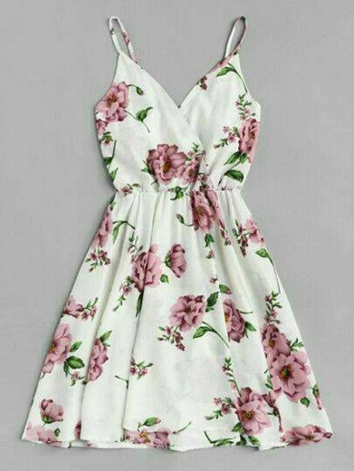 Vestido Branco com flores 