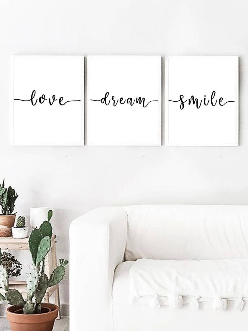 Pintura de arte mural gráfica con letra sin marco 1 pieza