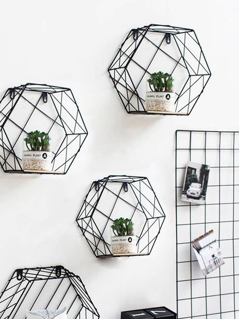 Estantería hexagonal de hierro 