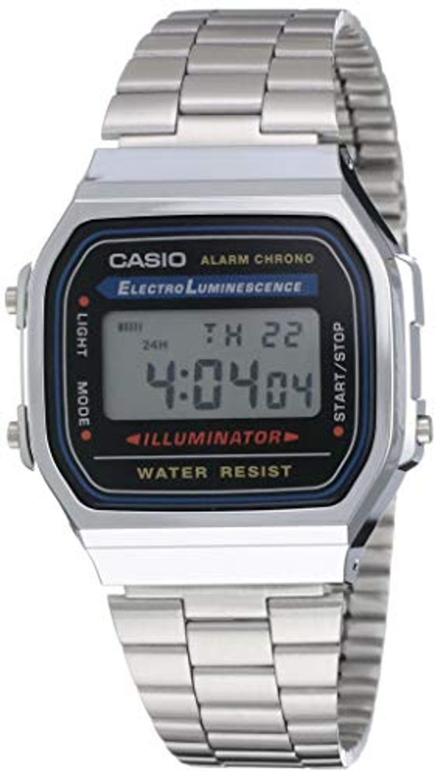 Product Casio Reloj con Correa de Acero Inoxidable A168WA-1A