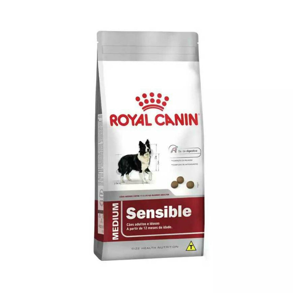 Fashion Ração Royal Canin Medium Sensible - Cães Adultos - 15kg