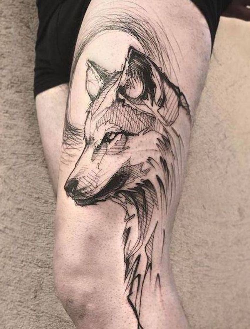 Moda Tatuagem de lobo 