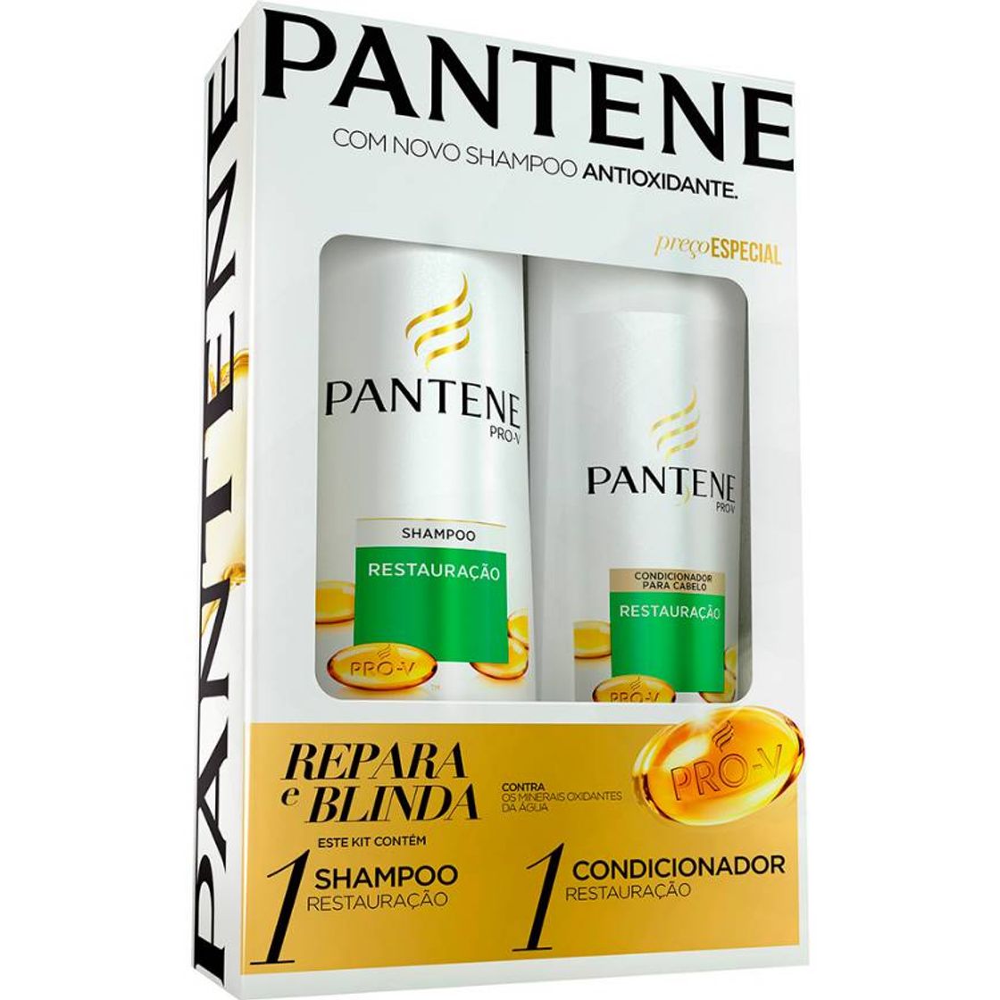 Moda Kit Pantene Shampoo Restauração 400ml + Condicionador