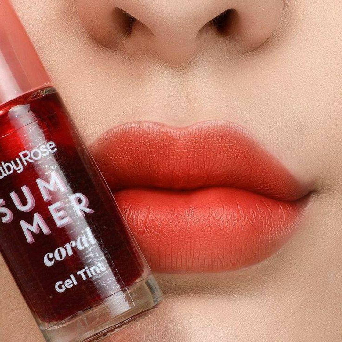 Product lip tint coral ruby rose