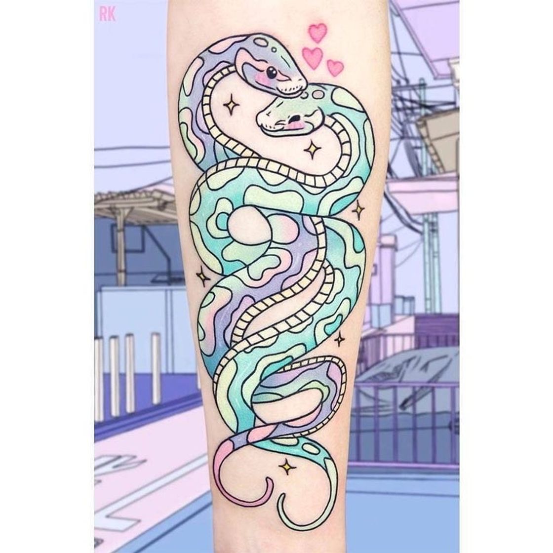 Fashion Snake Tattoo