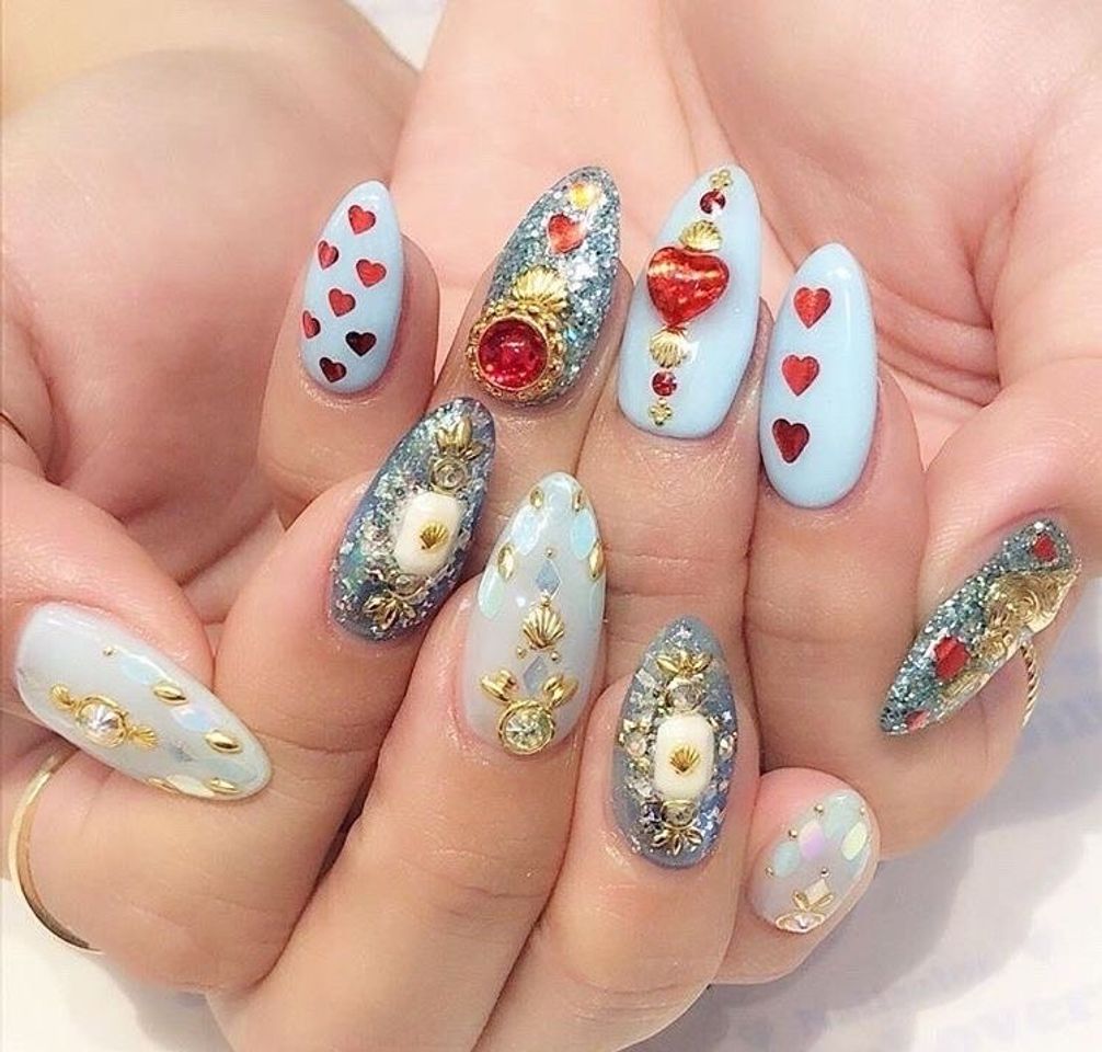 Fashion Unhas decoradas azul