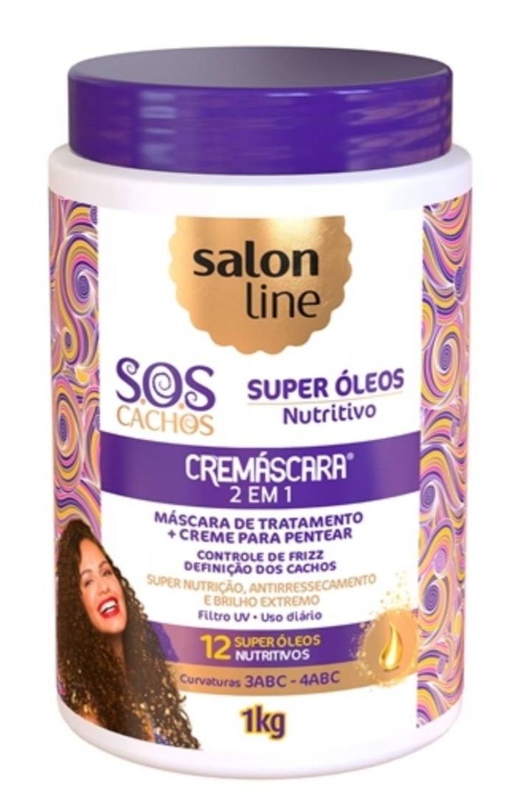 Moda Cremáscara 2 em 1 S.O.S Cachos Super Óleos Salon Line 1kg -