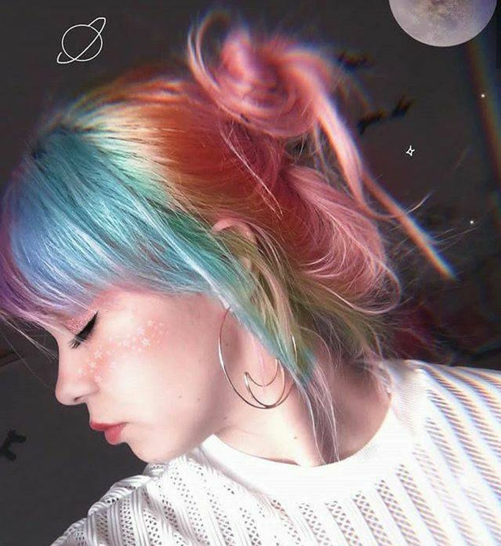 Moda Cabelo arco-íris🌈 