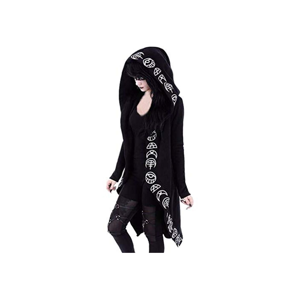 Social Moda Sudadera Mujer con Capucha Steampunk Gótico Abrigo de Otoño Tops Retro