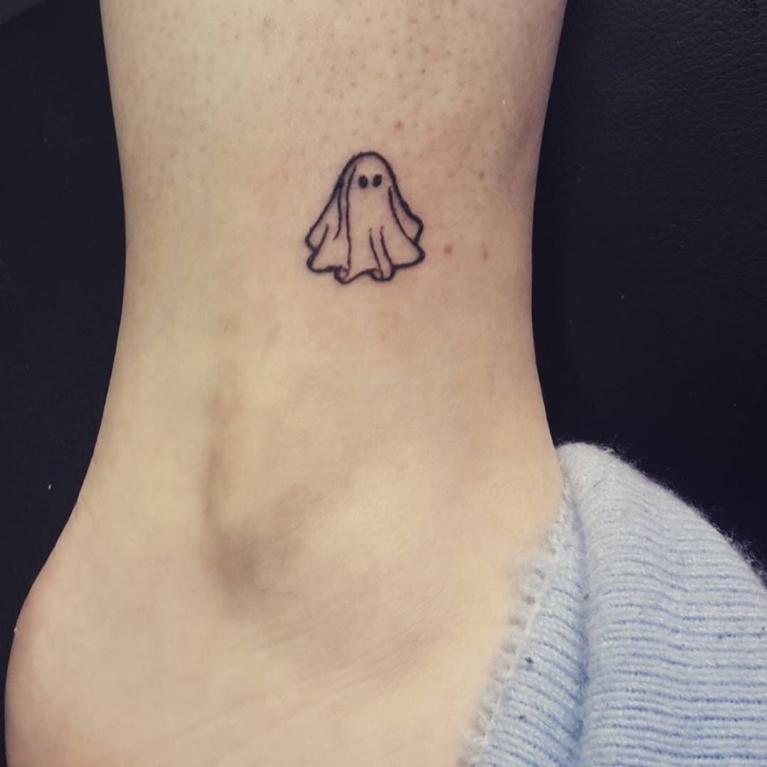 Moda Mini tatuagem de fantasma