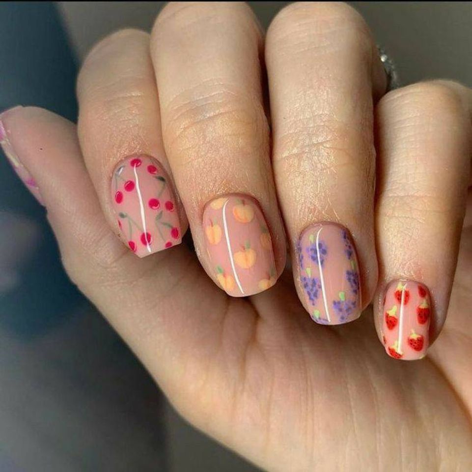 Fashion unhas frutas aesthetic