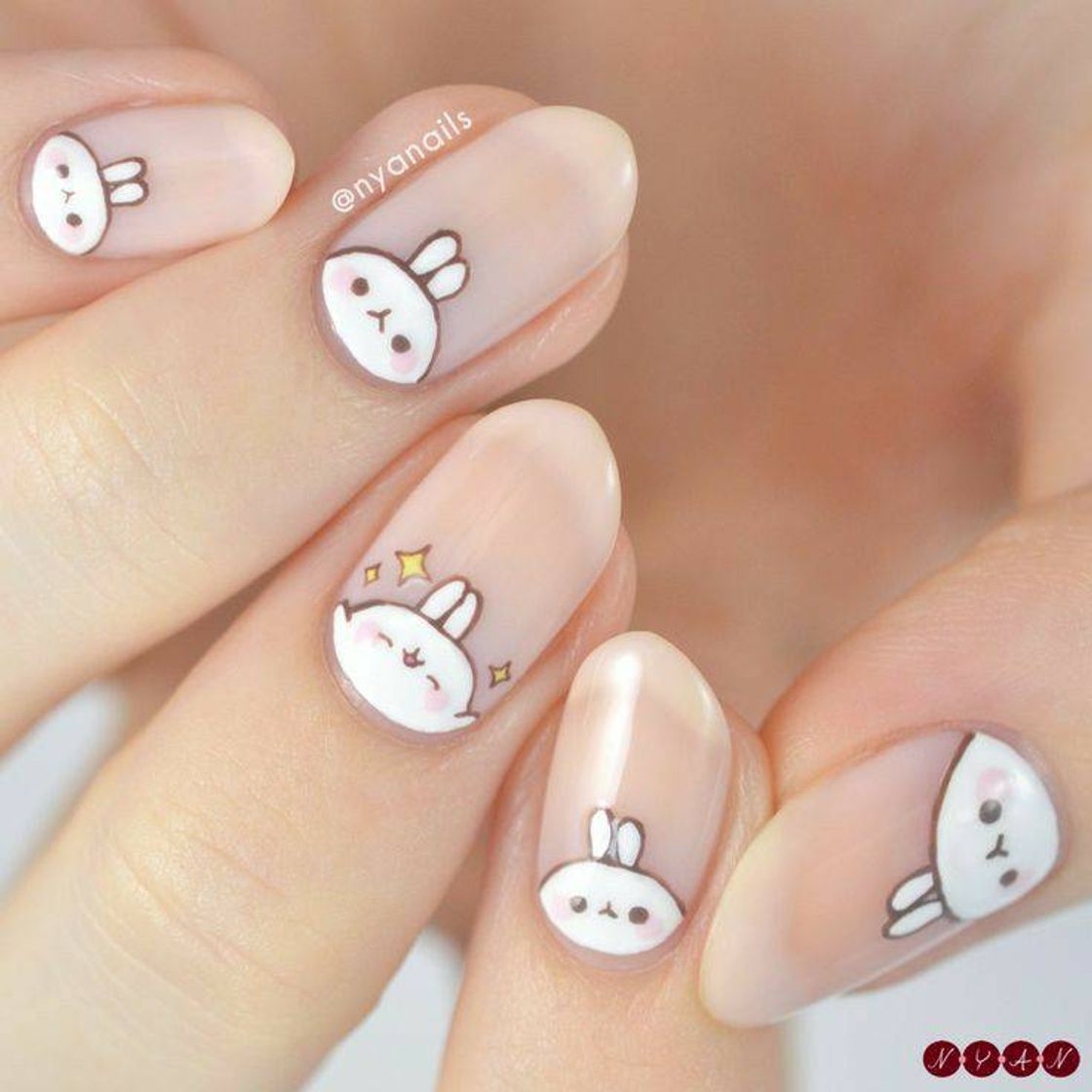 Fashion unhas coelho kawaii