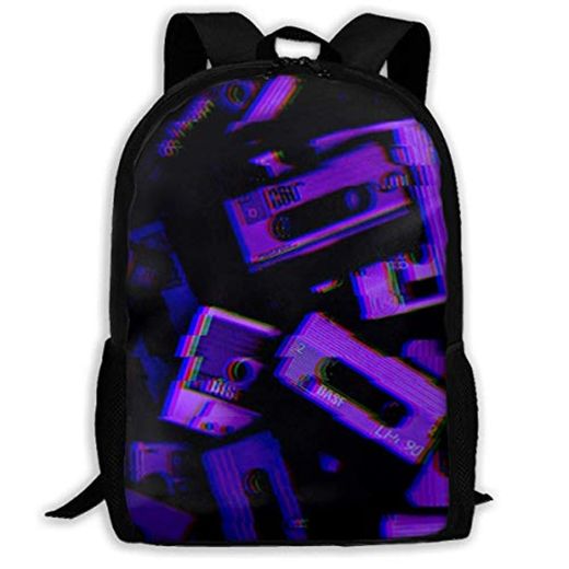 TRFashion Neon Aesthetic Unisex Unique Backpack School Leisure Sports Book Bags Durable Oxford College Laptop Computer Shoulder Bags Lightweight Travel Daypacks Mochila