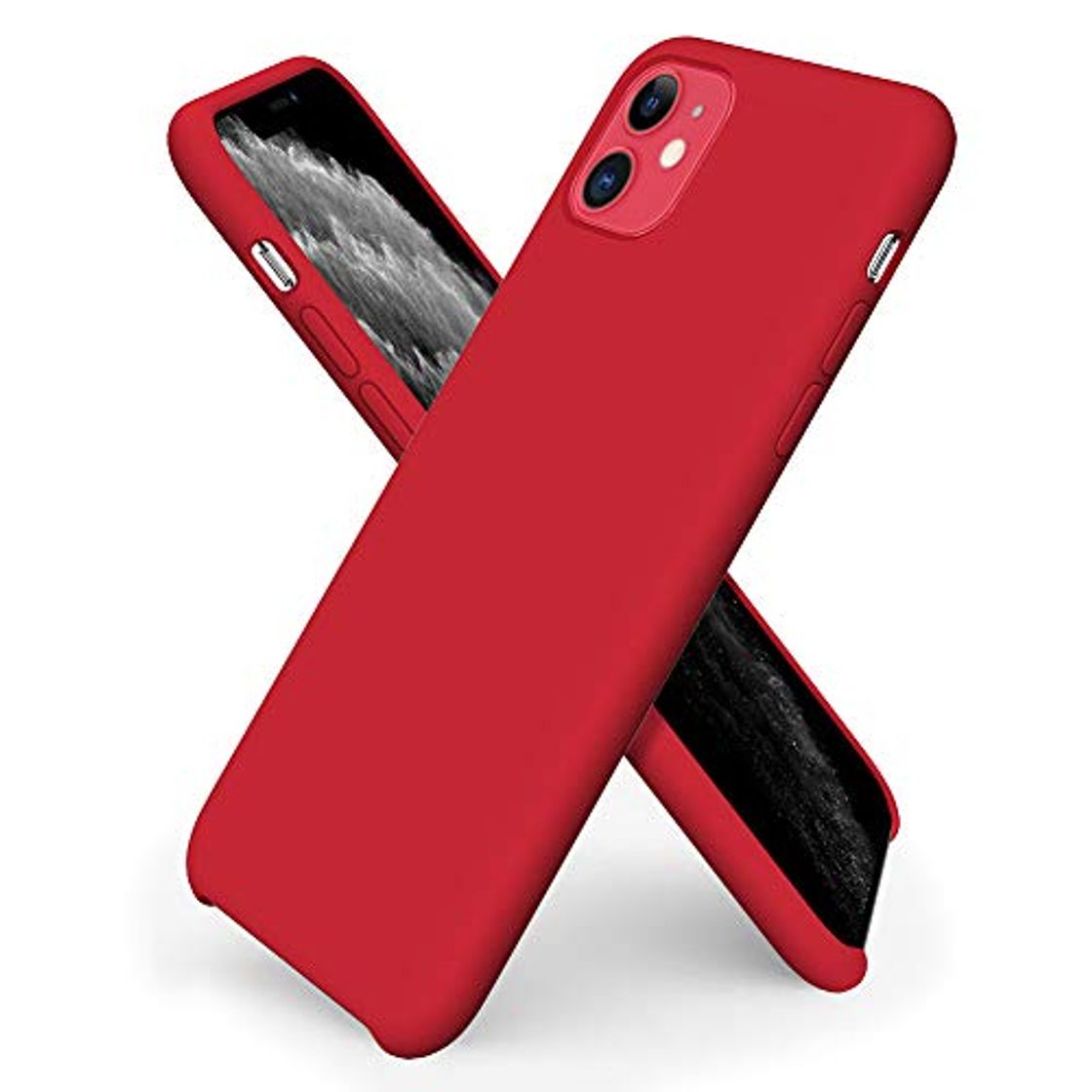 Electrónica ORNARTO Funda Silicone Case para iPhone 11, Carcasa de Silicona Líquida Suave