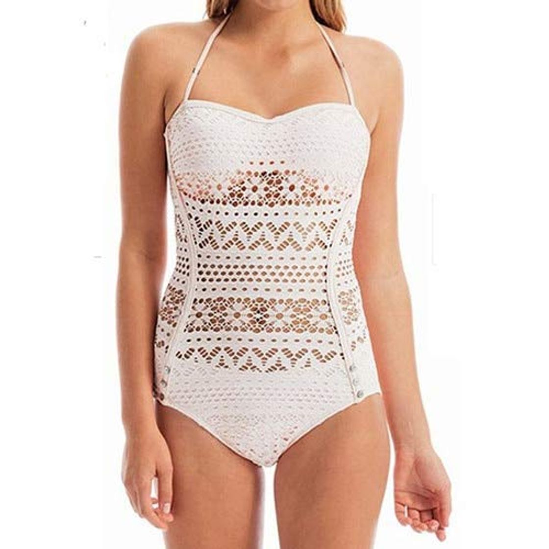 Fashion Sexy Lace S-2XL Plus Size One Piece Swimwear Women Badpak Maio Praia