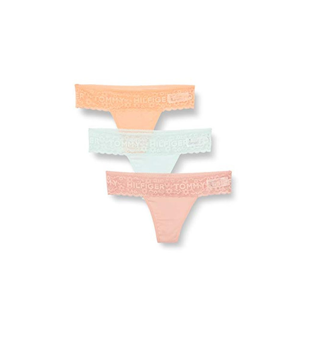 Social Tommy Hilfiger Pack de 3 Tangas con Cintura de Encaje y Bordes