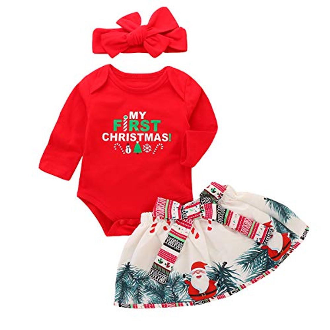 Fashion Baby Girls My First Christmas Outfit Vestido de Falda de tutú de