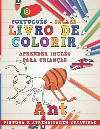 Livro de colorir Português - Inglês I Aprender Inglês para crianças I