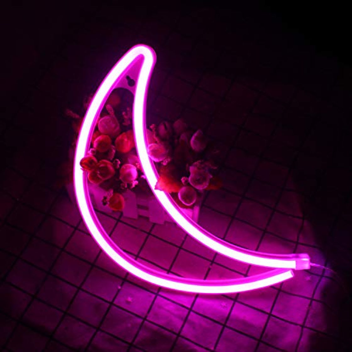 Social Crescent Neon Light Moon LED Neon Signs Art Decoración de iluminación de
