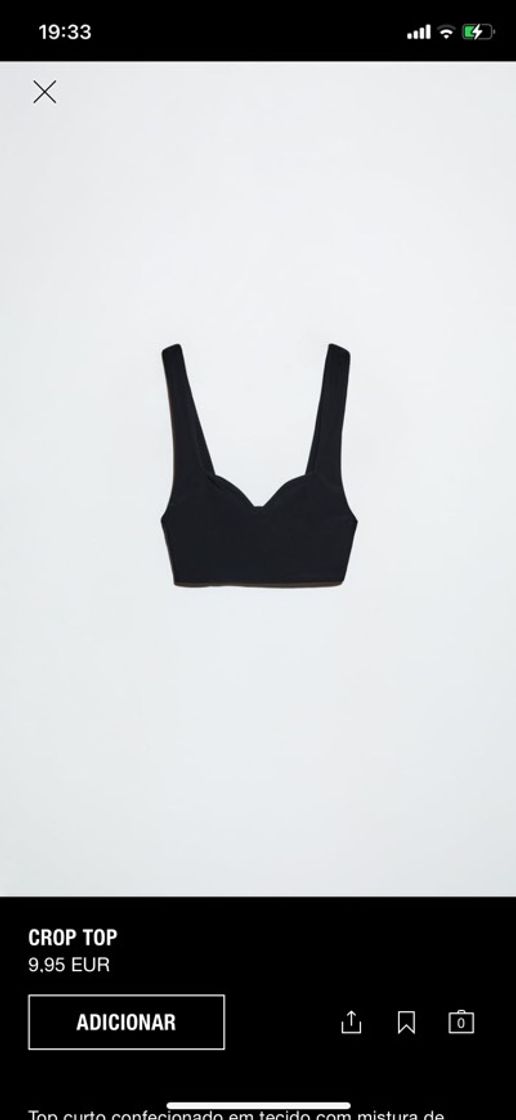 Moda Crop top preto 