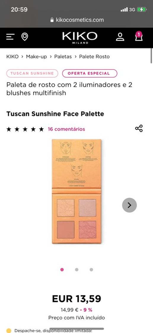 Moda TUSCAN SUNSHINE FACE PALETTE