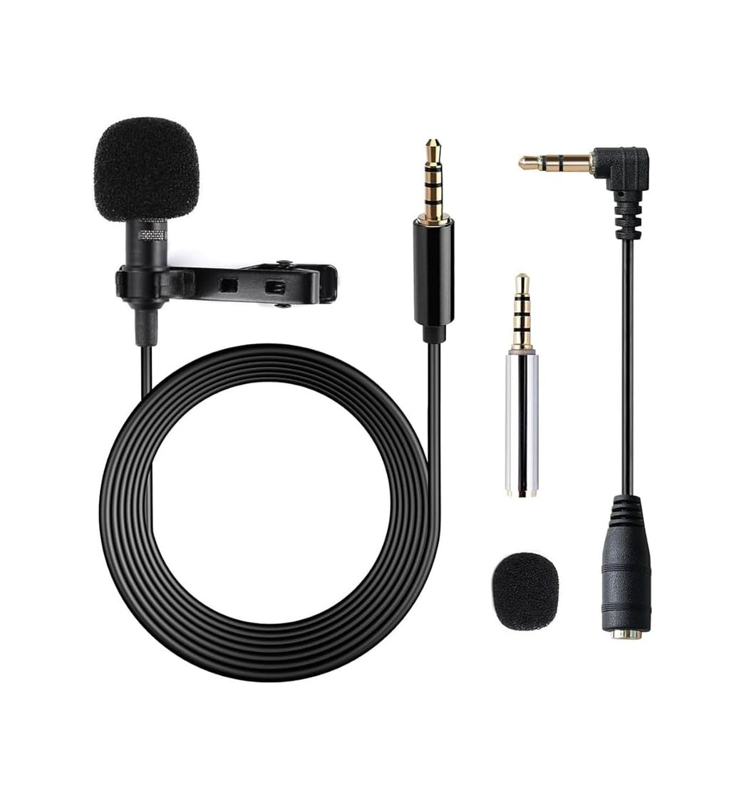 Producto Micrófono de Solapa, omnidireccional lavalier Micrófono de Condensador de 6,5 pies Audio