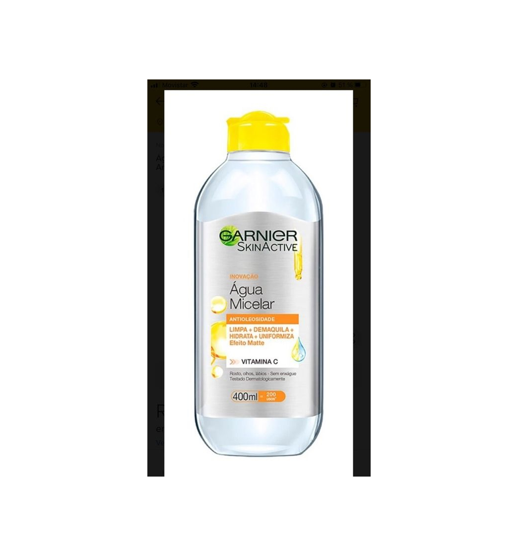 Product Água micelar antioleosidade e com vit C 