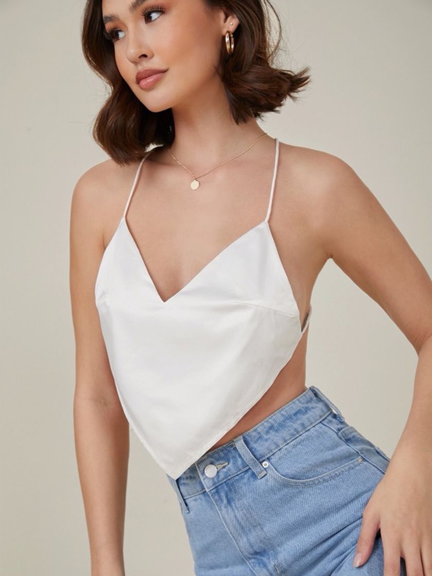 Fashion Top de tira minimalistas super tendência 