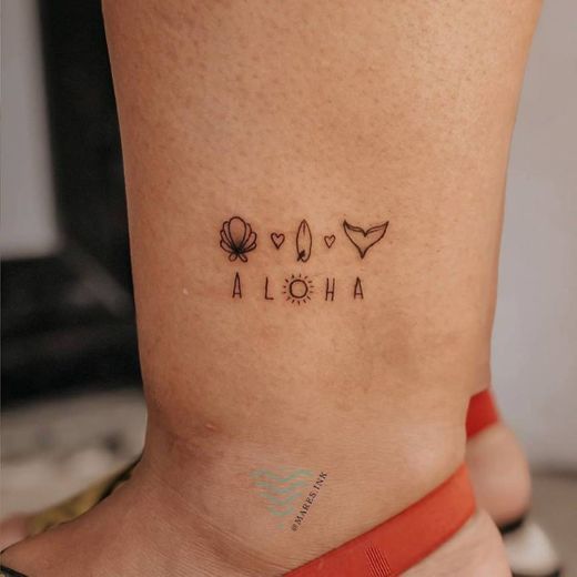 Tatuagem "ALOHA" 🐚
