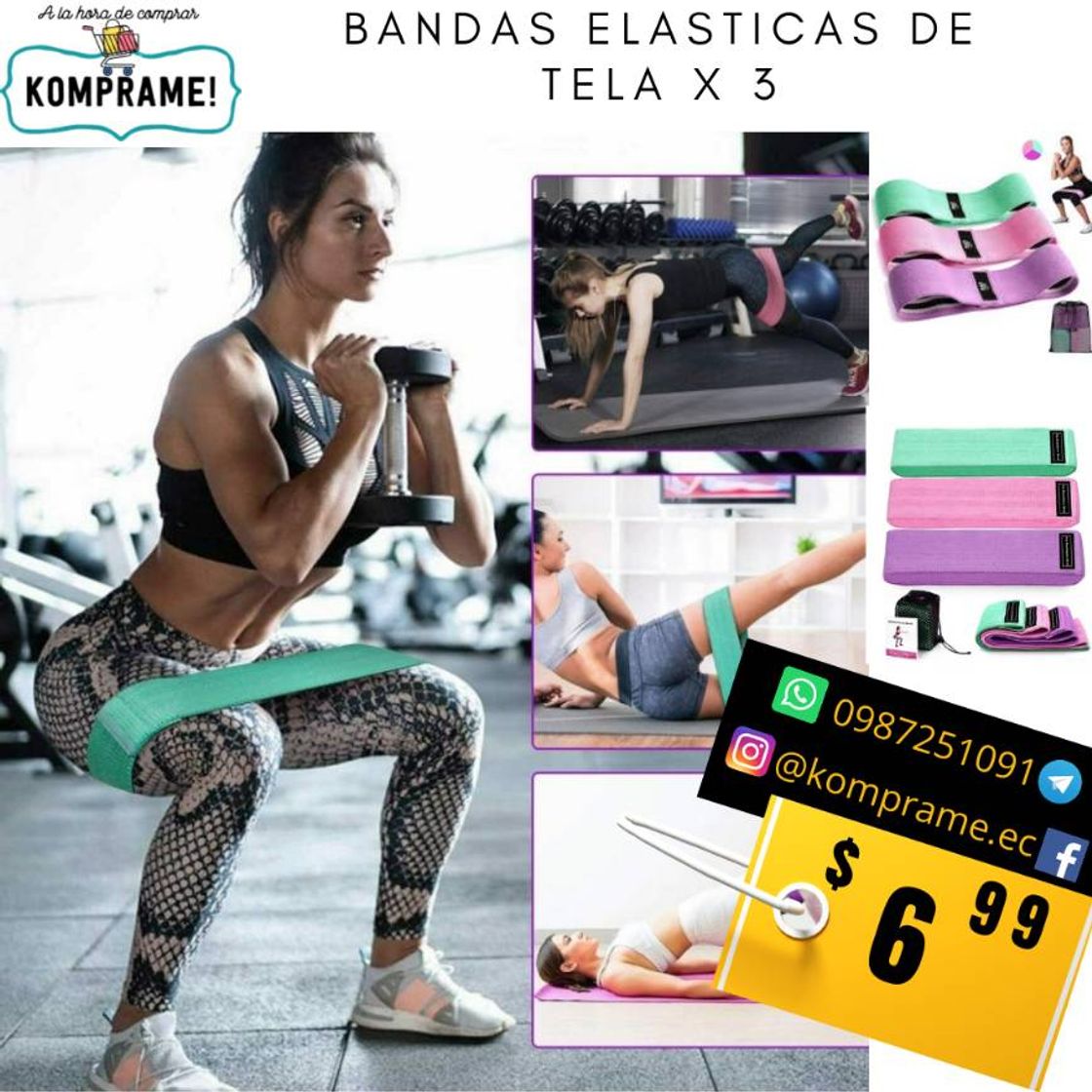 Producto Bandas Elasticas de TELA para ejercicios 