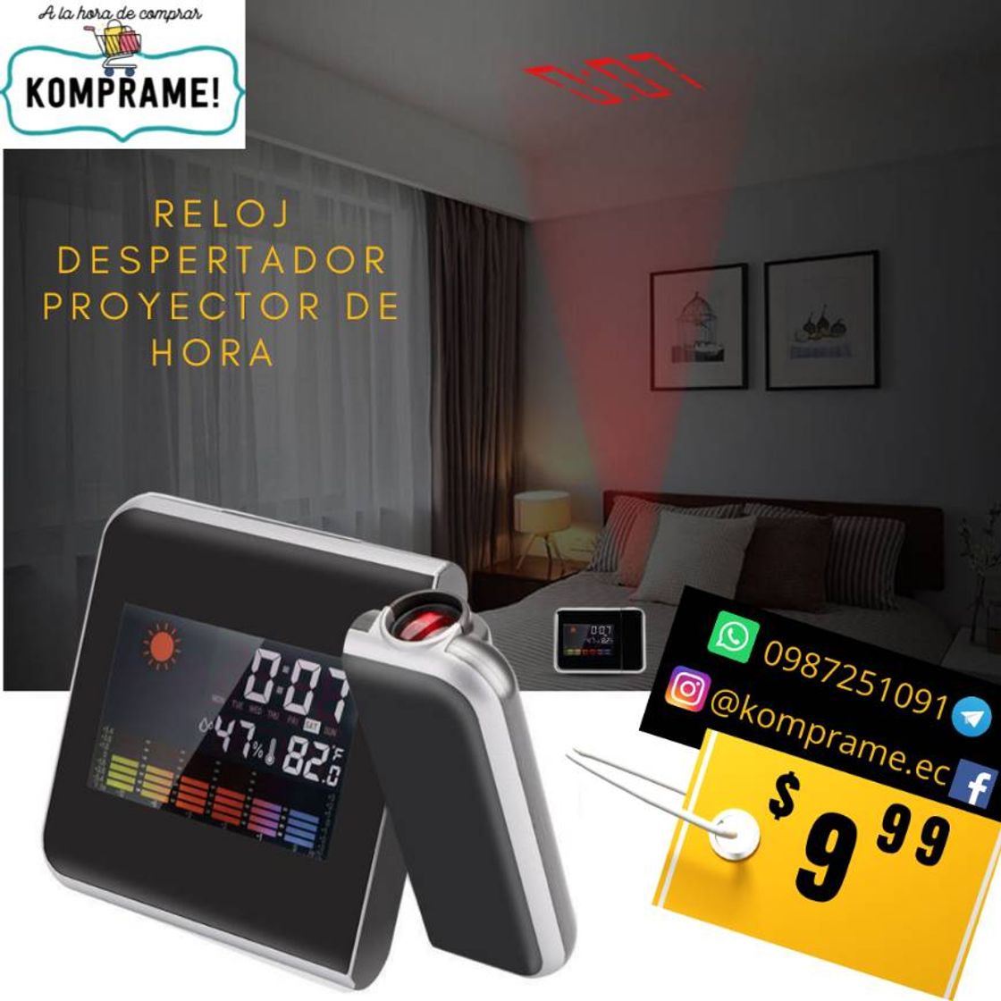 Productos Despertador digital proyector 🕒 