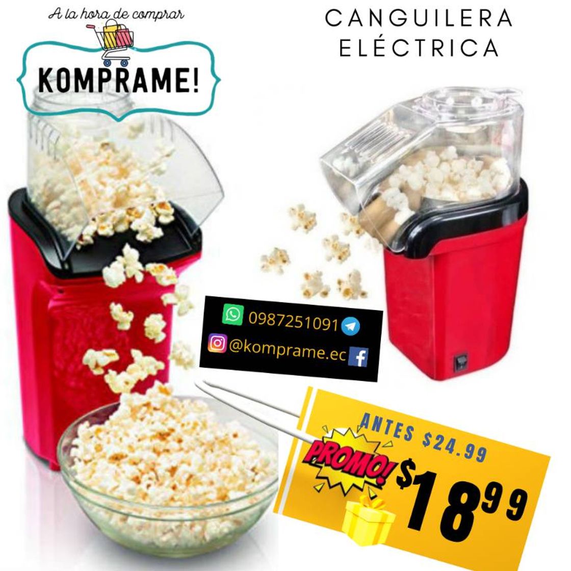 Product Maquina para hacer palomitas de maíz 🍿 