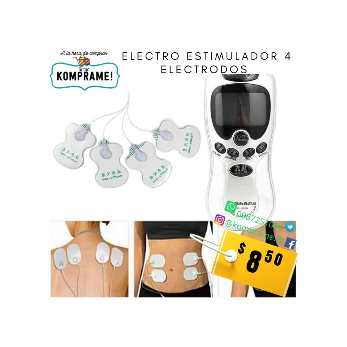 Producto Electro estimulador masajeador 