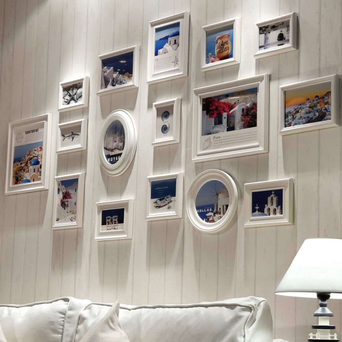 Social marcos de fotos Collage de marco de foto Madera de combinación de