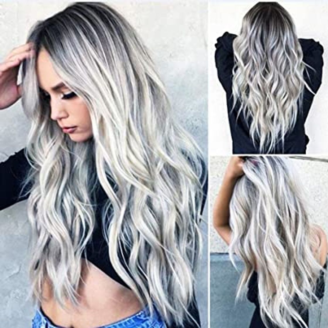 Social Peluca Hondulado Rizado Liso Pelucas Largas Cortas High-Temperature Marrón Negro Rosa Rojo