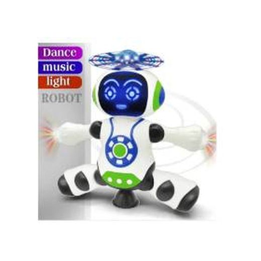 Robô Dança Gira 360 Graus Robot Som E Luz

