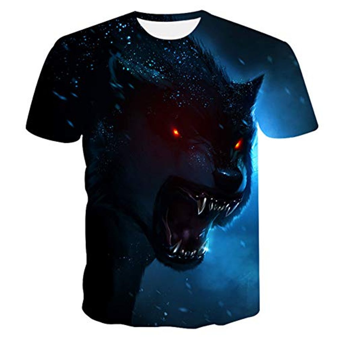 Moda 2018 Mais Novo Lobo 3D Animal Print Legal Engraçado Camiseta Verão Tops