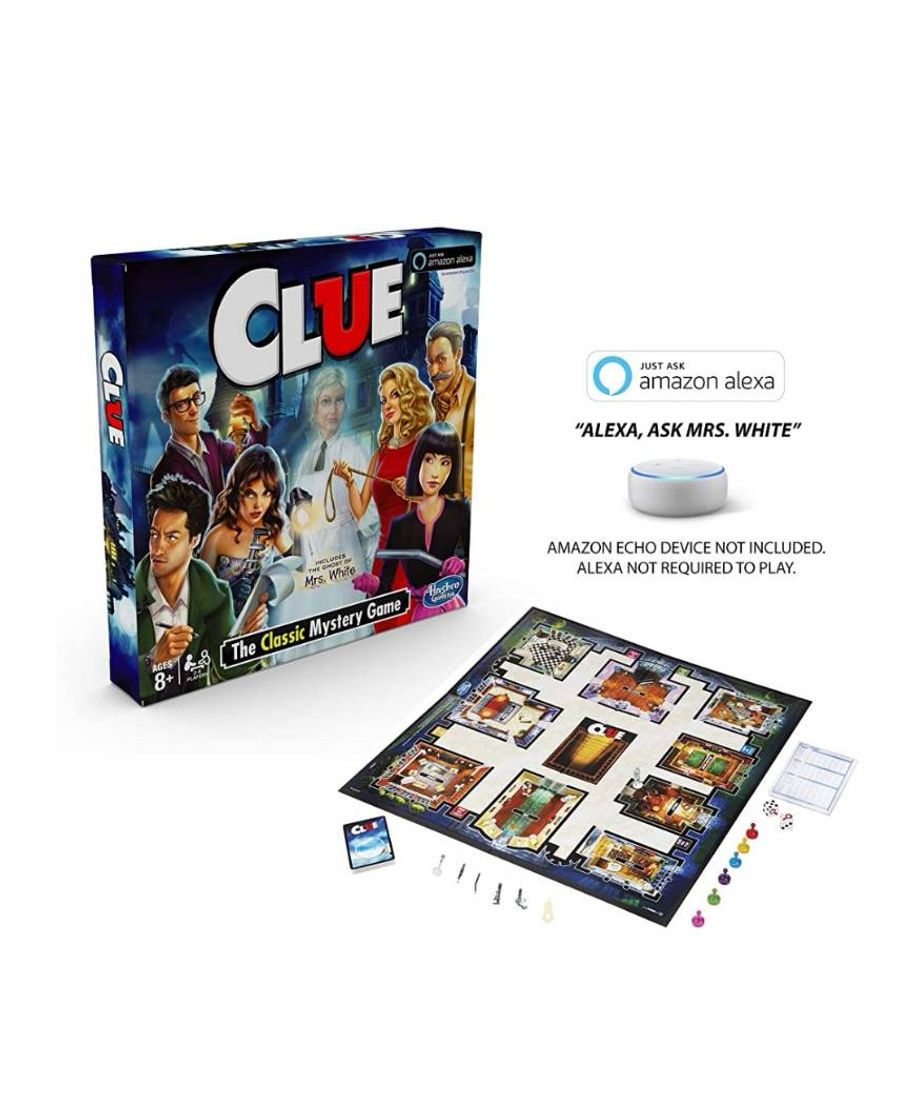 Moda Hasbro Clue Game; Incudes The Ghost of Mrs. White