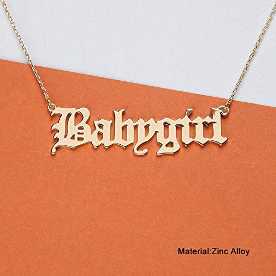 Fashion TTDAltd Joyería Gold Babygirl Letter Collar Nombre Colgantes Regalo Encantador para la