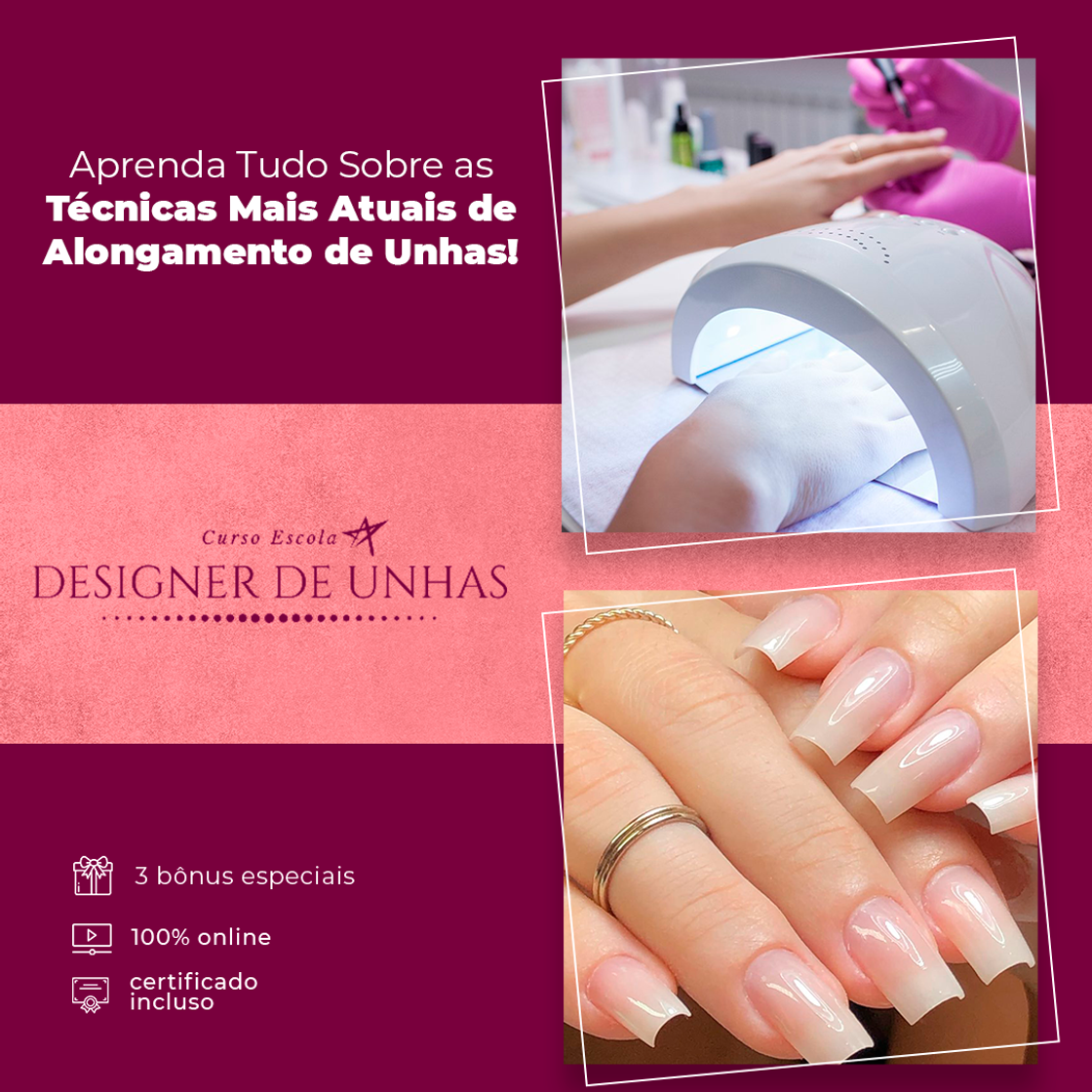 Beauty Aprenda as técnicas mais atuais de Alongamento de Unhas 